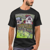 Transylvania Village, Roemeense schilderkunst T-shirt (Voorkant)