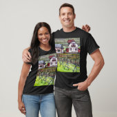 Transylvania Village, Roemeense schilderkunst T-shirt (Unisex)