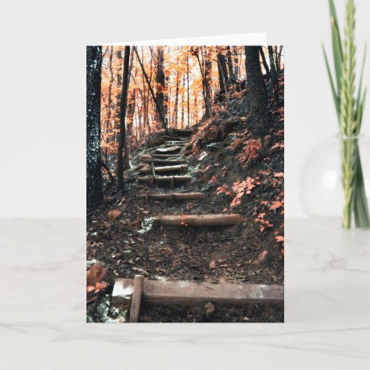 Trap de berg op kaart (Voorkant)