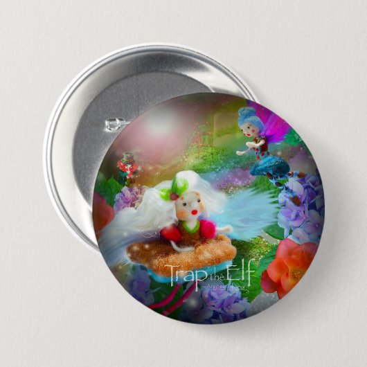 Trap de Elf™ Fairy Dance Button (Voorkant /achterkant)