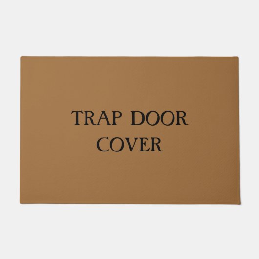 "TRAP DEUR HOESJE" grappig introvert doormat Deurmat (Voorkant)