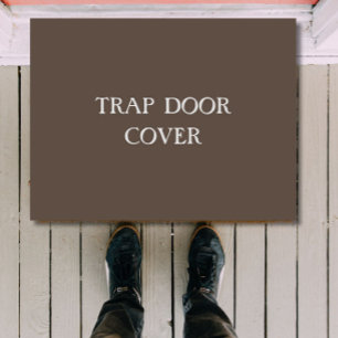"TRAP DEUR HOESJE" grappig introvert doormat Deurmat