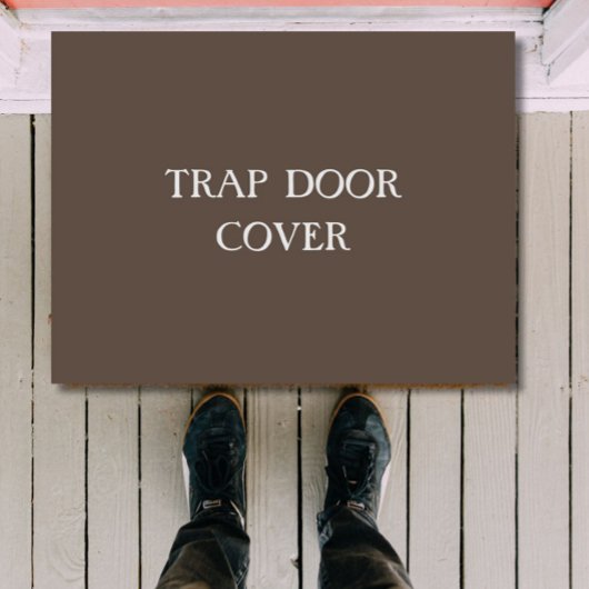 "TRAP DEUR HOESJE" grappig introvert doormat Deurmat