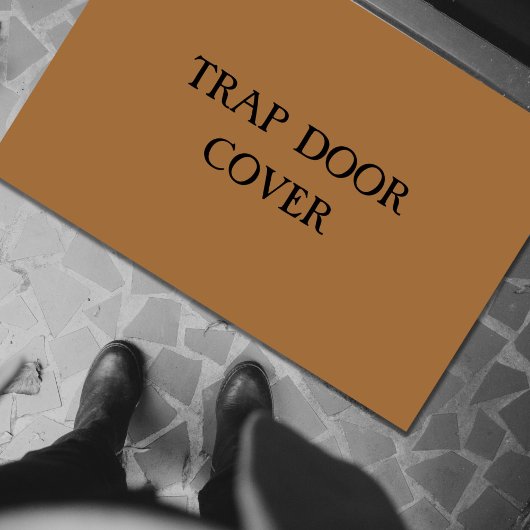 "TRAP DEUR HOESJE" grappig introvert doormat Deurmat
