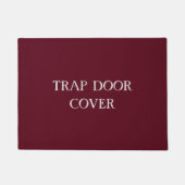 "TRAP DEUR HOESJE" grappig introvert doormat Deurmat (Voorkant)