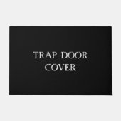 "TRAP DEUR HOESJE" grappig introvert doormat Deurmat (Voorkant)