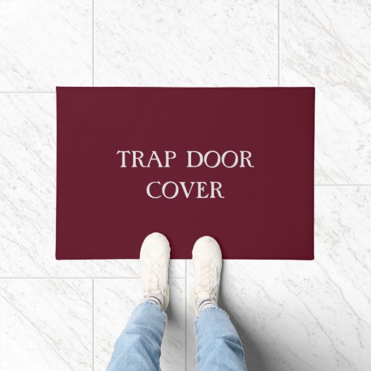 "TRAP DOOR HOESJE" Grappig introvert asociaal Deurmat (Binnen)