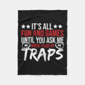 Trap Hunter Stuff Tools Trapping Gear Coyote Trapp Fleece Deken (Voorkant)
