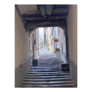 Trap in Cortona, Italië Foto Afdruk