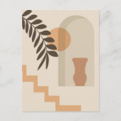 Trap Leaf Vaas Zon, Boho Abstract Geometrische Kun Briefkaart (Voorkant)
