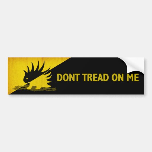 Trap me niet, Stekelvarken Bumpersticker (Voorkant)