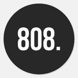 Trap Music Beat Producer 808 Minimalist Ronde Sticker
