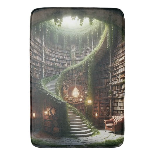 Trap naar de droom van een boekenliefhebber badmat (Voorkant Verticaal)
