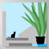 Trap naar de Hemel | Kat Modern Downloadbaar Poster (Voorkant)