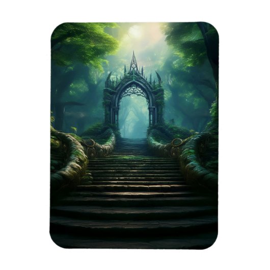 Trap naar de oude poort in Enchanted Forest Magneet (Verticaal)