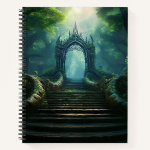 Trap naar de oude poort in Enchanted Forest Notitieboek