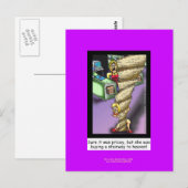 Trap naar Heaven Parody Cartoon op Briefkaart (Voorkant / Achterkant)