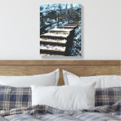trap-nachtvluchten canvas afdruk (Insitu (Slaapkamer))
