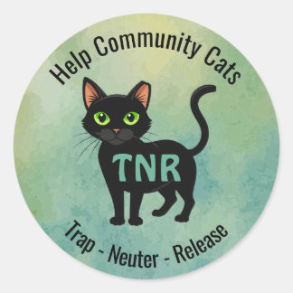 Trap Neuter Release Community Cats Design Ronde Sticker