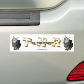 "Trap, Neuter, Return"-tafel met kattebumper stick Bumpersticker (Op auto)
