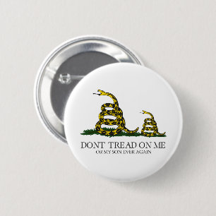 Trap niet op mij of mijn zoon Gadsden-vlag-meme Ronde Button 5,7 Cm