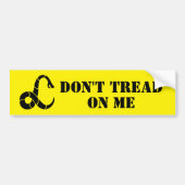 Trap op mij giftige slang logo auto bumpersticker (Voorkant)