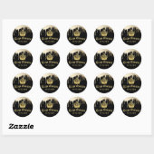 Trap Queens Kitchen Modern Black & Gold Restaurant Ronde Sticker (Vel)