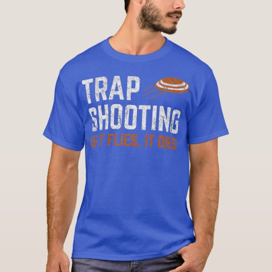 Trap Shooting als hij op het vliegt, wordt Premium T-shirt (Voorkant)