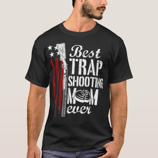 Trap Shooting Mam Pistool Rights American Flag Day T-shirt (Voorkant)