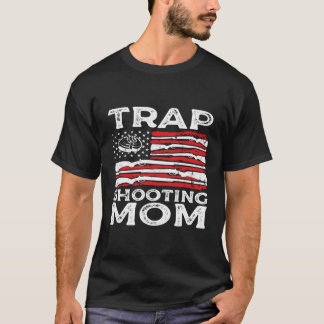 Trap Shooting Mam Pistool Rights American Flag Moe T-shirt