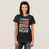 Trap Shooting Mam Pistool Rights American Flag Moe T-shirt (Voorkant volledig)