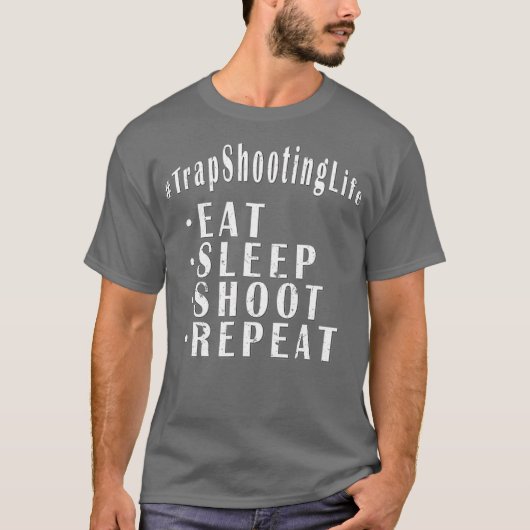 Trap Shooting Shirt Clay Pigeon Target Shooter (Voorkant)