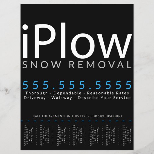 Trap. Sneeuwverwijdering. Sneeuwvloerbedekking Flyer (Voorkant)