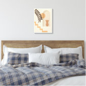 Trap Vaas Blad Zon, Boho Abstract Geometrische Kun Canvas Afdruk (Insitu (Slaapkamer))