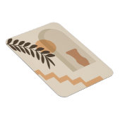Trap Vaas Blad Zon, Boho Abstract Geometrische Kun Magneet (Rechterzijde)