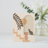 Trap Vaas Kat, Boho Abstract Geometrische Kunst Briefkaart (Staand voorkant)