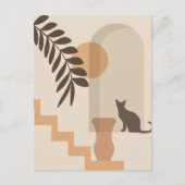 Trap Vaas Kat, Boho Abstract Geometrische Kunst Briefkaart (Voorkant)