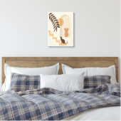 Trap Vaas Kat, Boho Abstract Geometrische Kunst Canvas Afdruk (Insitu (Slaapkamer))