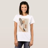 Trap Vaas Kat, Boho Abstract Geometrische Kunst T-shirt (Voorkant volledig)