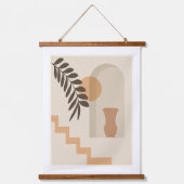 Trap Vaas Zon Blad, Boho Abstract Geometrische Kun Hangend Wandkleed (Voorkant)