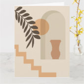 Trap Vaas Zon Blad, Boho Abstracte Geometrische Ku Kaart (Gele Bloem)