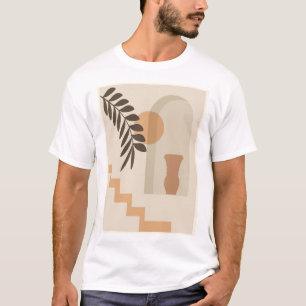 Trap Vaas Zon Blad, Boho Abstracte Geometrische Ku T-shirt