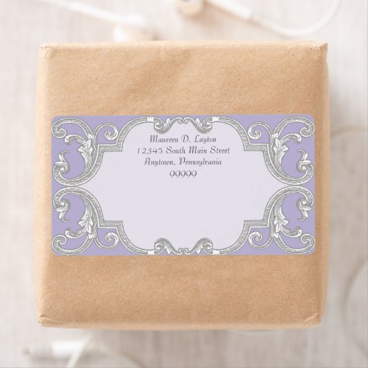 Trap-valzijde, lavender-passende Adresetiketten Etiket (Insitu)