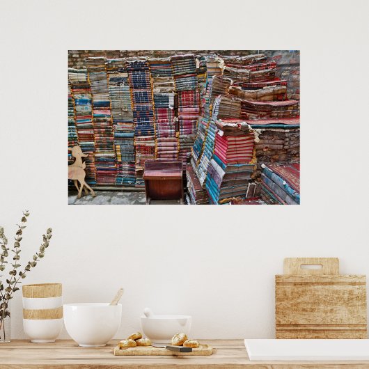 Trap van oude boeken poster (Keuken)