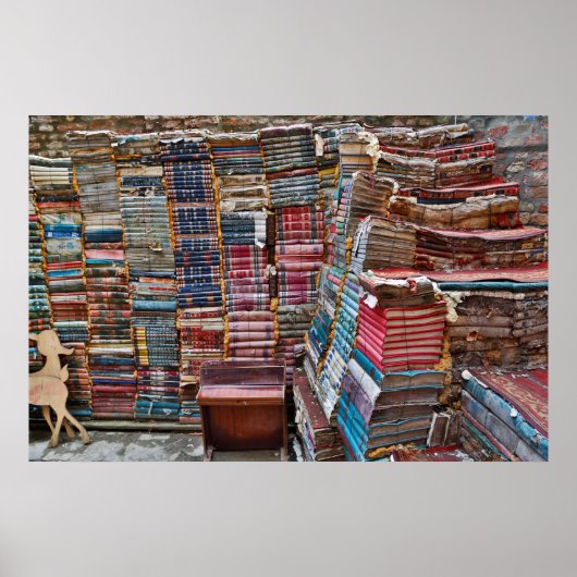 Trap van oude boeken poster (Voorkant)