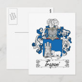 Trapani Family Crest Briefkaart (Voorkant / Achterkant)