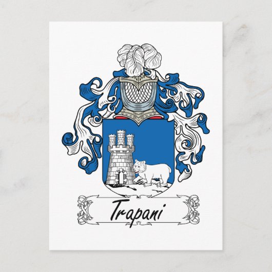 Trapani Family Crest Briefkaart (Voorkant)