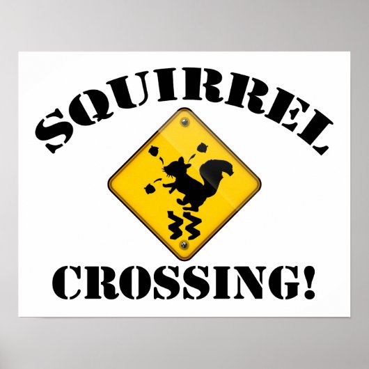 Trapeekhoornkruising wegteken poster (Voorkant)