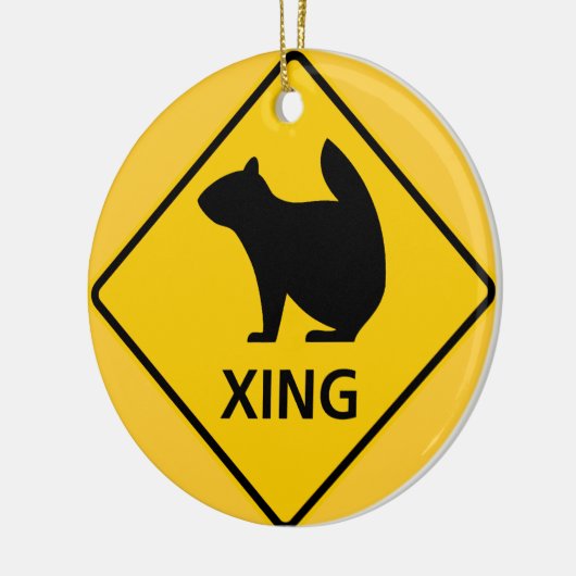 Trapeurig spoor keramisch ornament (Links)