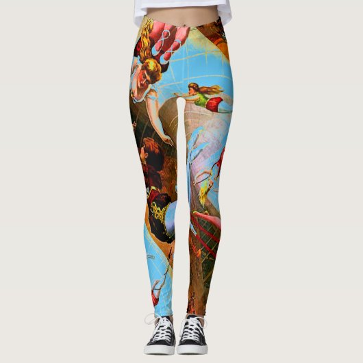 Trapeze Acrobat Gymnast Yoga Pants Running Leggings (Voorkant)
